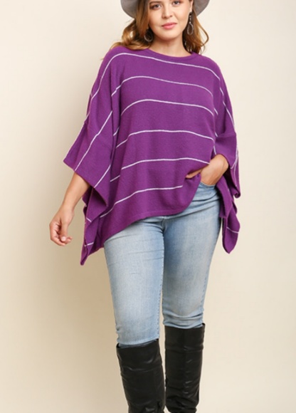 PLUS - 3/4 Dolman sleeve pull-over sweater - Picture 2 of 4